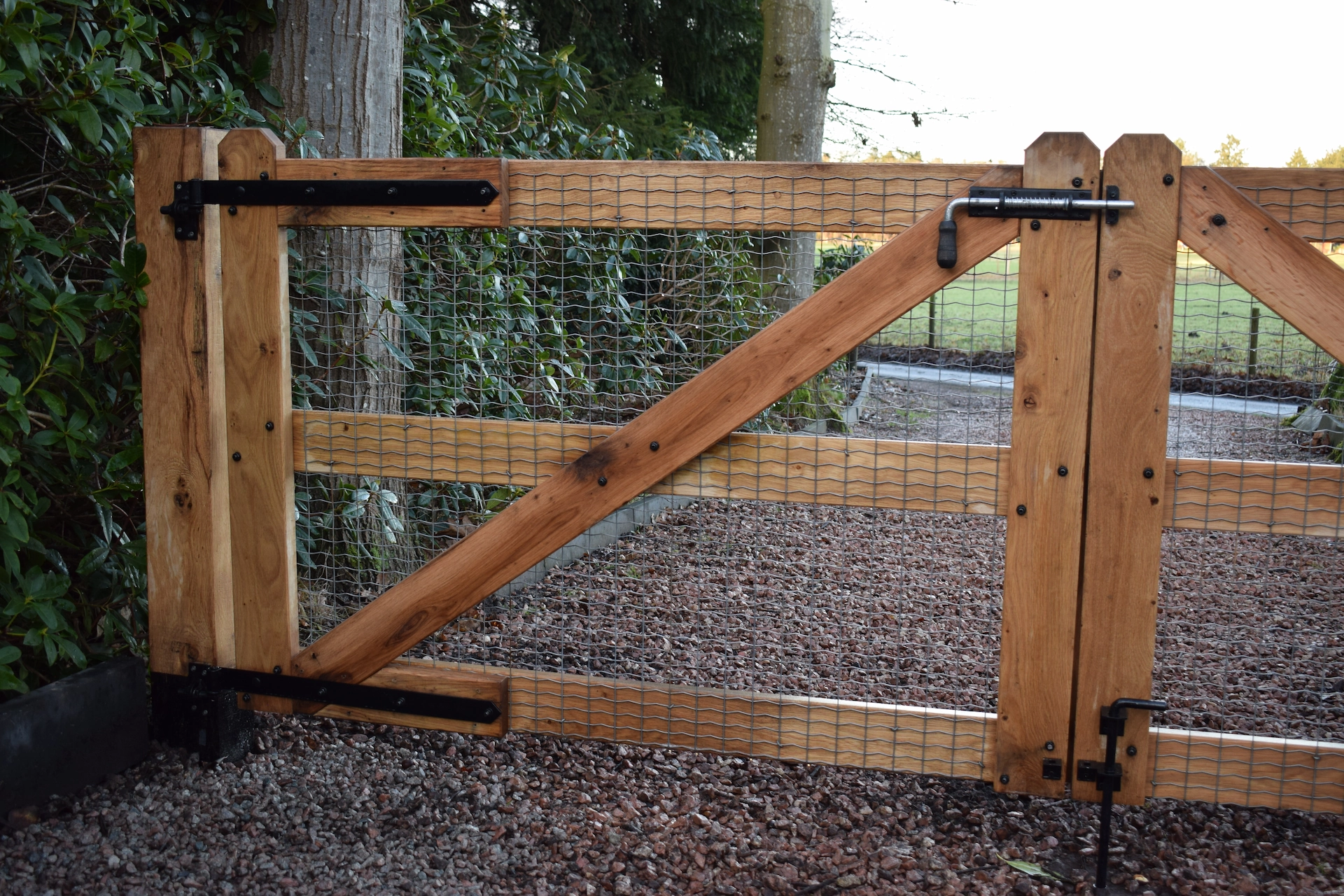 Eiken landelijke dubbele poort