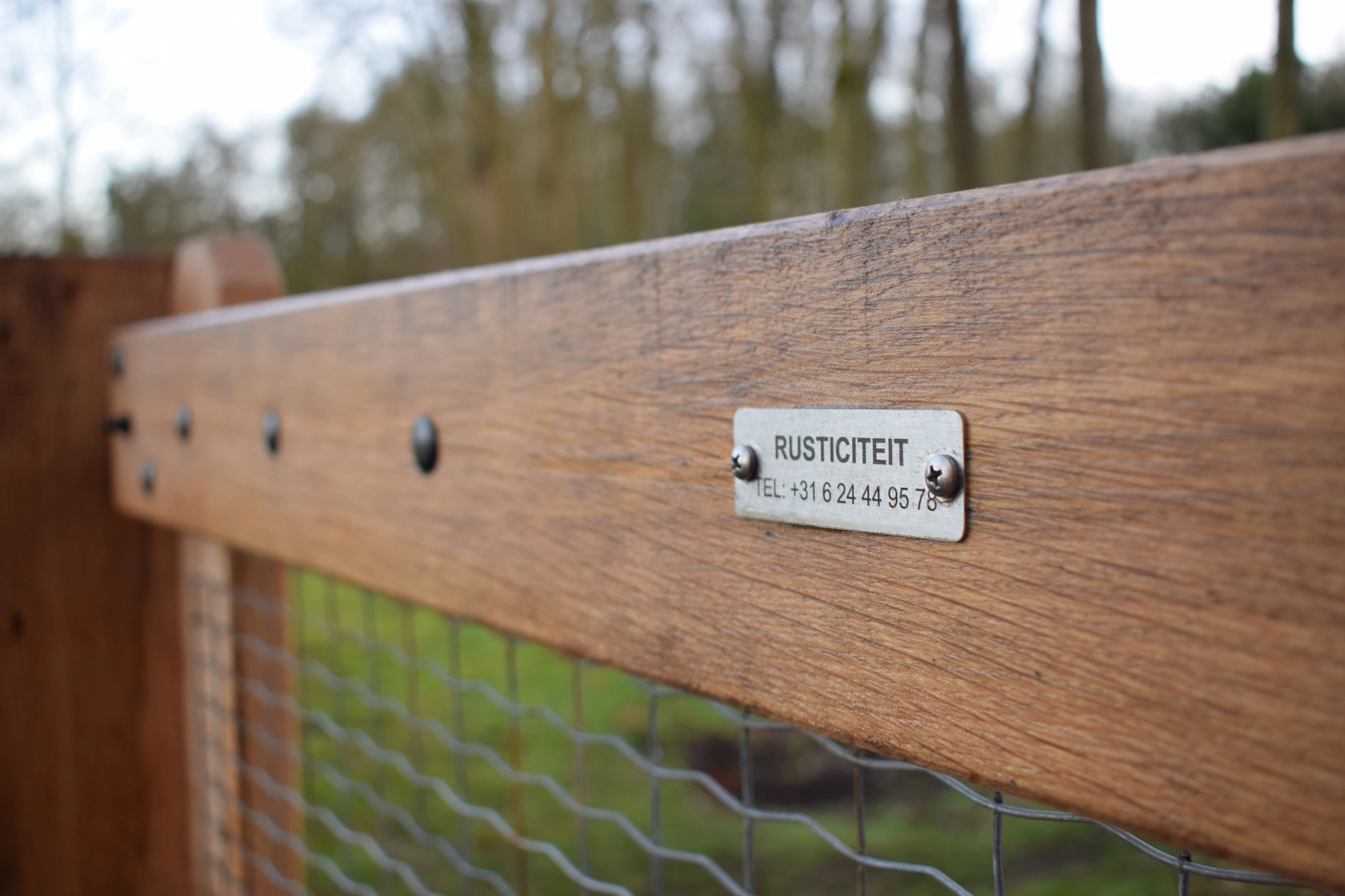 Eiken landelijke dubbele poort